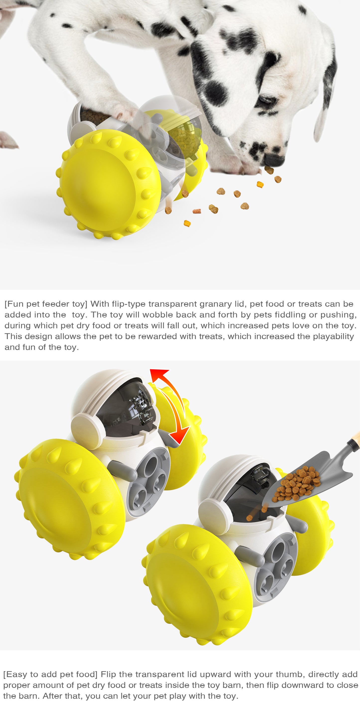 Wobble Feast & Play Board - Interactive Slow Feeder Puzzle Toy for Dogs and Cats