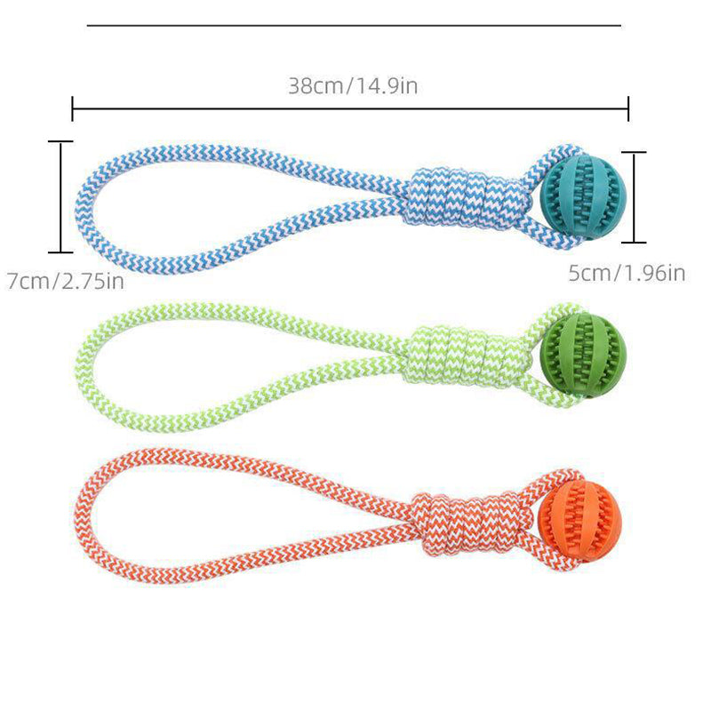 Woven Rope Food-Dispensing Pet Toy Ball