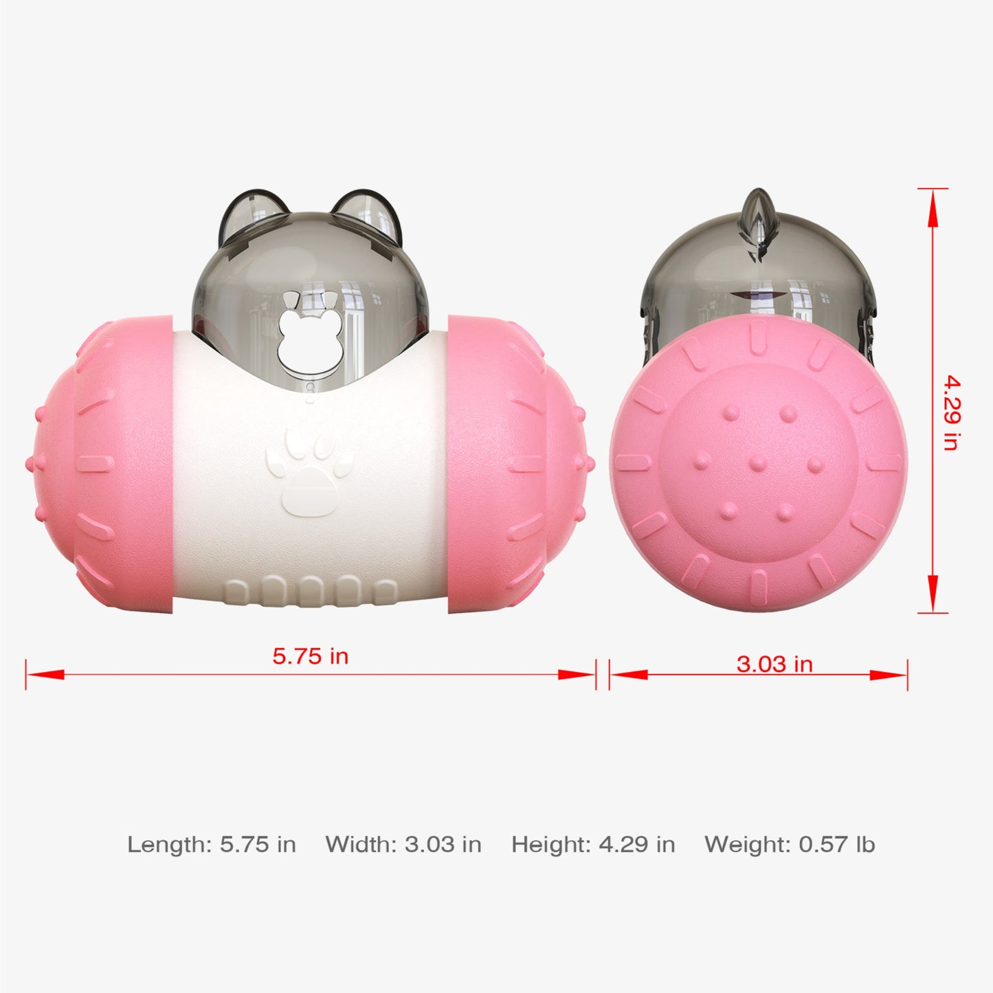 Wobble & Feed Treat Ball - Slow Feeder Puzzle Toy for Dogs' Mental Stimulation