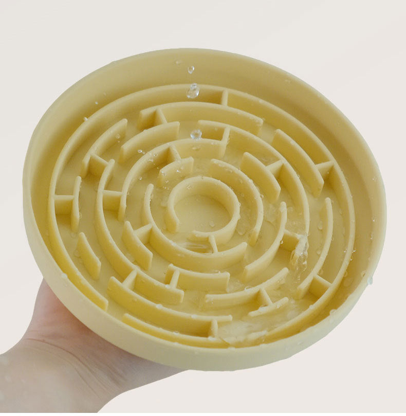 Silicone Lick Mat Bowl - Slow Feeder with Suction Cups for Dogs & Cats