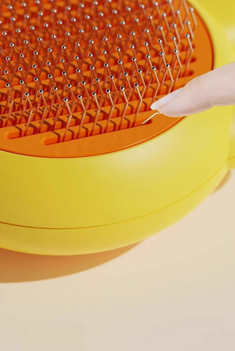 Professional Pet Grooming Brush - Massaging Undercoat Rake for Long-Haired Cats & Dogs