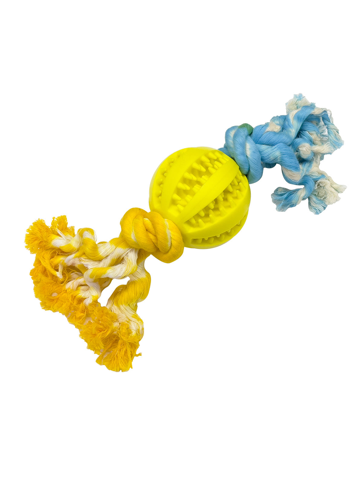 Pet Toy One Ball Two Knots Dog Chew Rubber