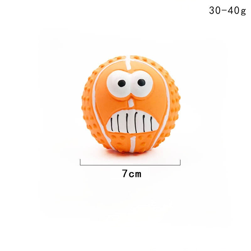 Indestructible Chew Ball Dog Toy - Squeaking Mental Stimulation & Dental Teething Toy for Dog