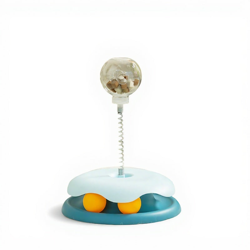 3-Tier Cat Track Toy - Interactive Ball Spinner with Multi-Level Orbit