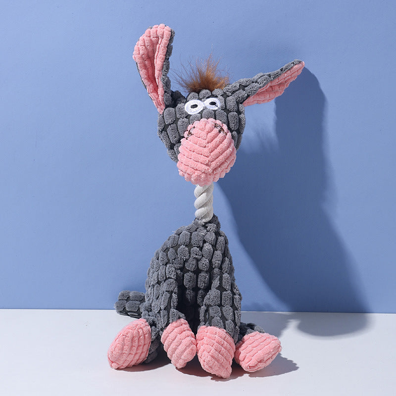 Silly Donkey Squeaky Plush Dog Toy