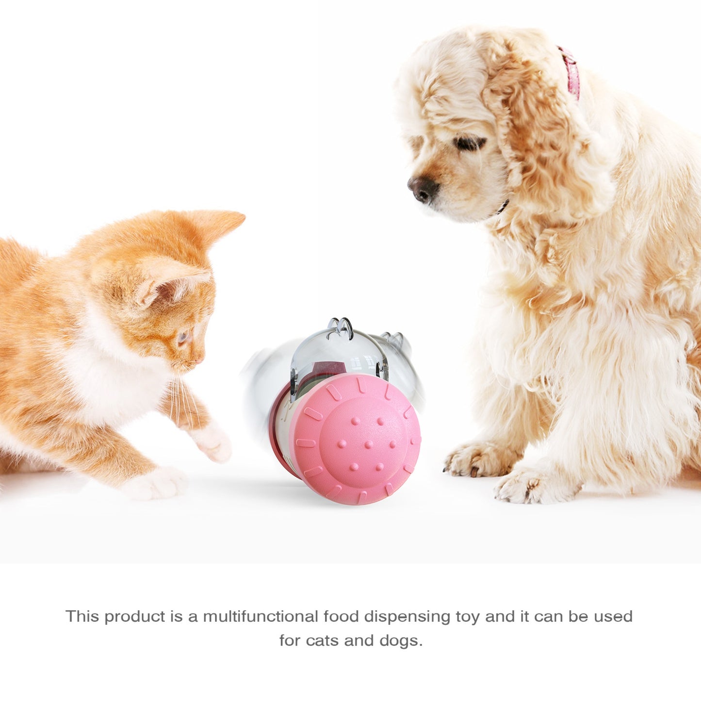 Wobble & Feed Treat Ball - Slow Feeder Puzzle Toy for Dogs' Mental Stimulation
