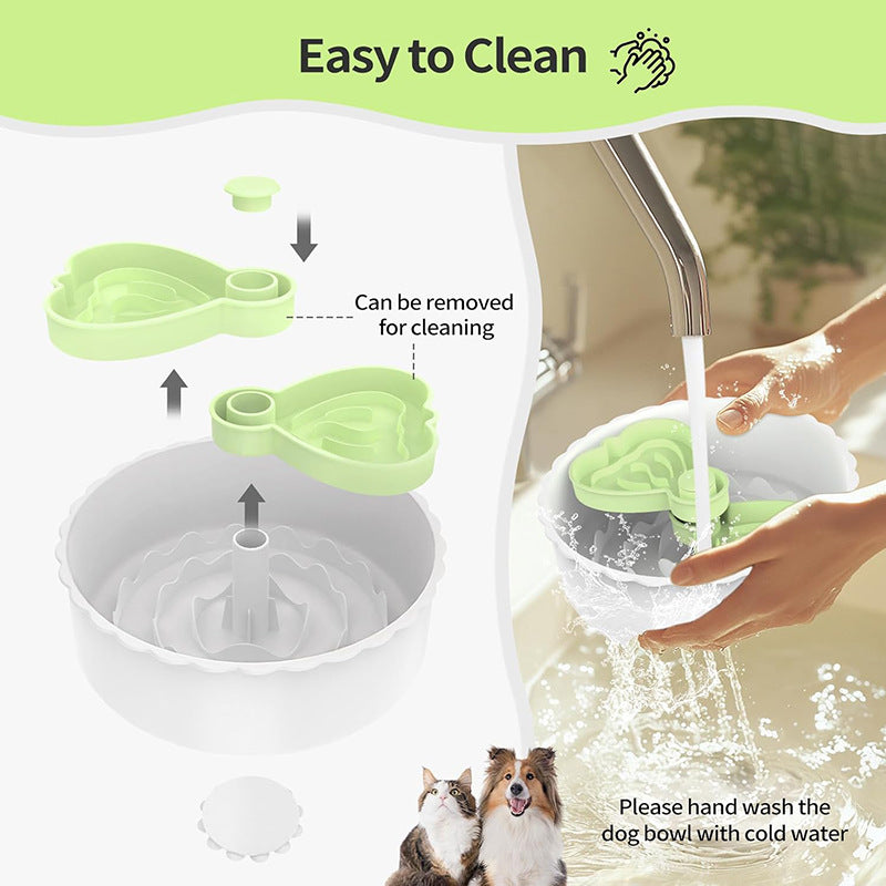 Slow Feed Licking Bowl with Suction Cups - Multi-Function Pet Feeder for Anxiety, Fast Eaters & Messy Drinkers