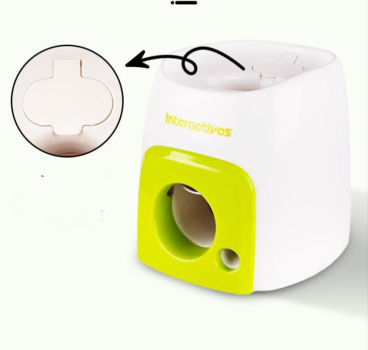 Smart Tennis Treat Launcher - Interactive Food Dispensing Dog Toy with Ball Launch & Training Rewards