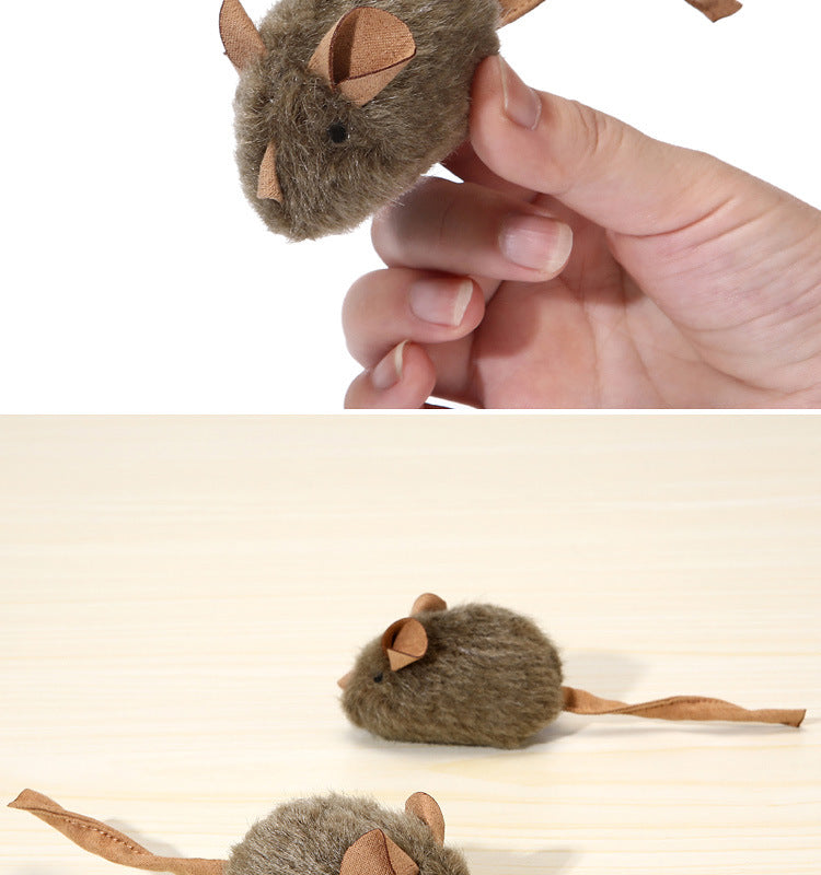 Interactive Touch-Activated Squeaky Mouse Cat Toy