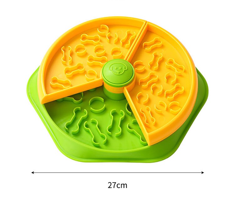 Double Layer Slow Feeder Dog Bowl - Non-Slip Puzzle Dish for Fast Eaters, Anti-Spill Cat Dog Bowl
