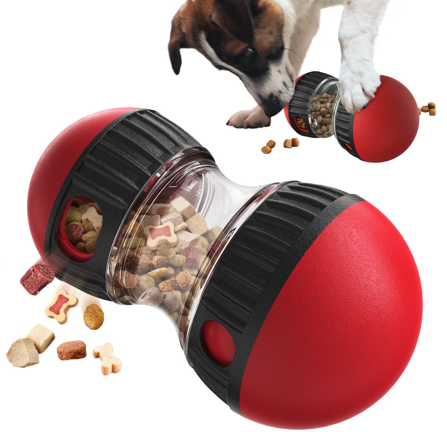 Rolling Dog Treat Ball -Interactive Slow Feeder & Puzzle Toy for Fast Eaters