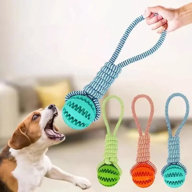 Woven Rope Food-Dispensing Pet Toy Ball