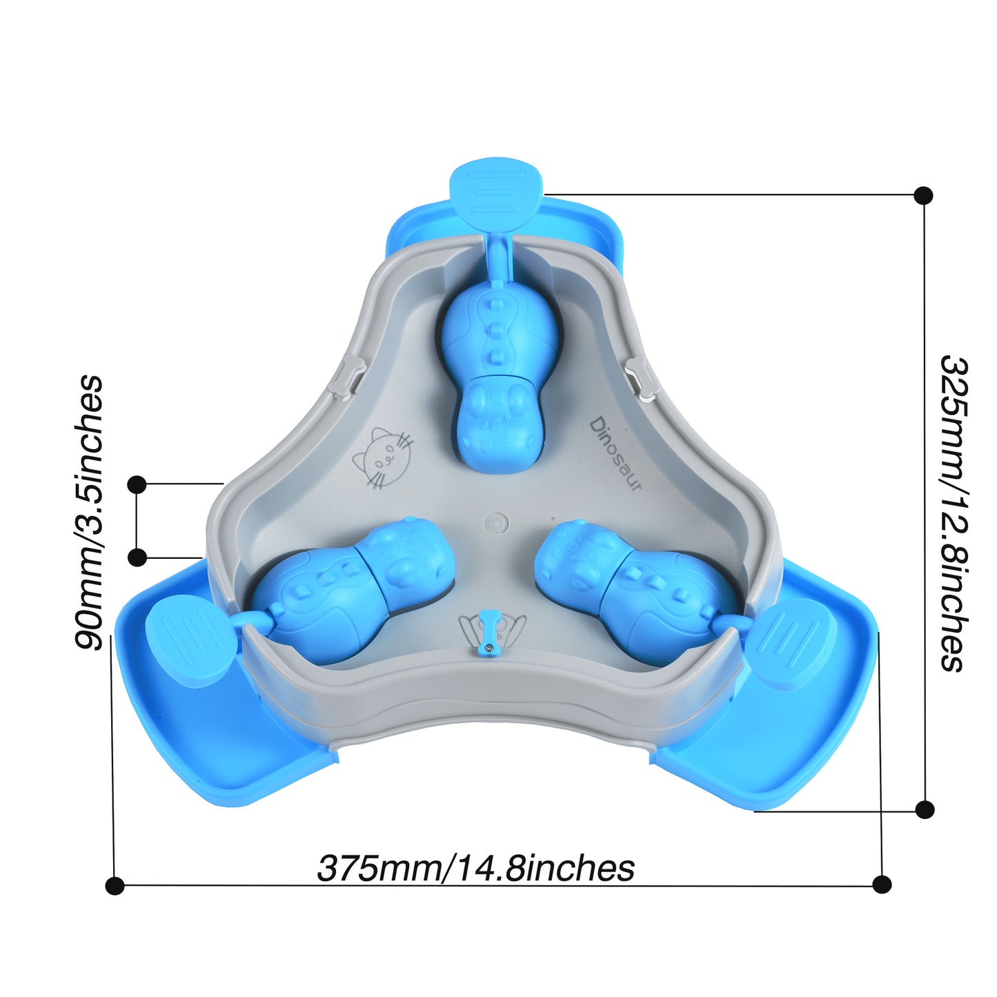 3-IN-1 Pet Interactive Feeder for Dogs & Cats, Press-to-Reward Puzzle Toy