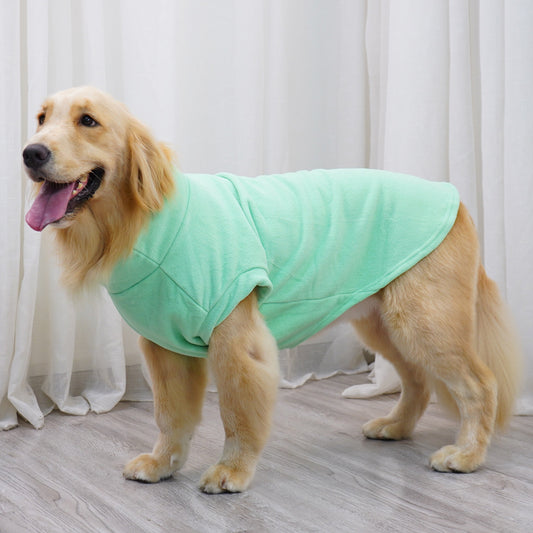 Large Dog Winter Vest -Sherpa Fleece Warm Coat for Golden Retrievers & Labs