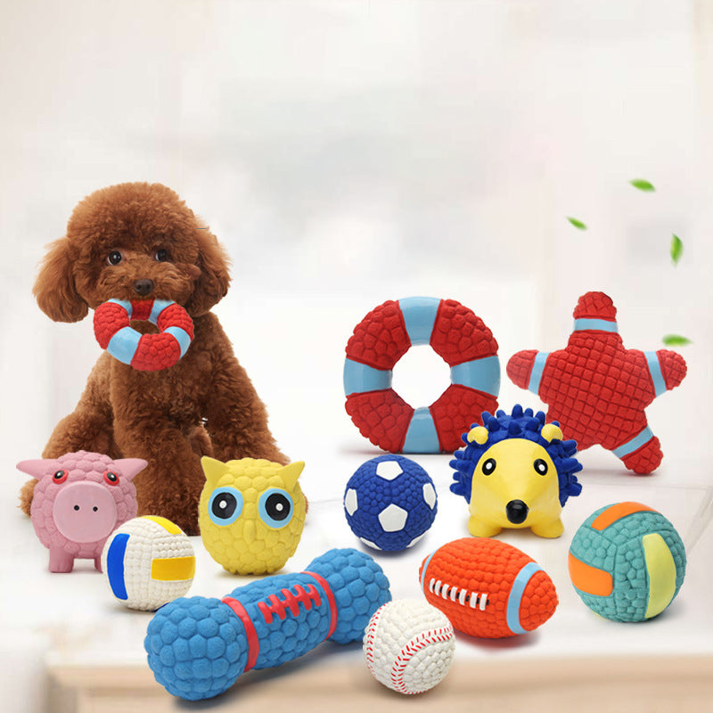 Natural Latex Dog Toy with Squeaker
