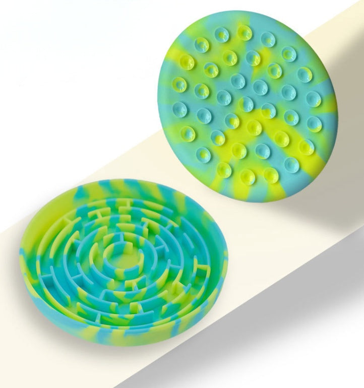 Silicone Lick Mat Bowl - Slow Feeder with Suction Cups for Dogs & Cats