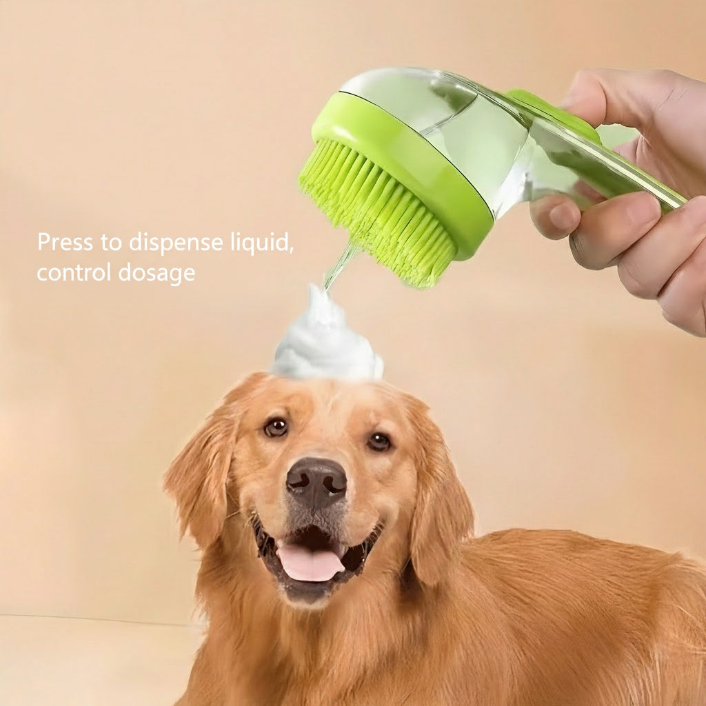 Pet Bath Brush - Massage & Scrubbing Tool for Dogs & Cats During Bath Time