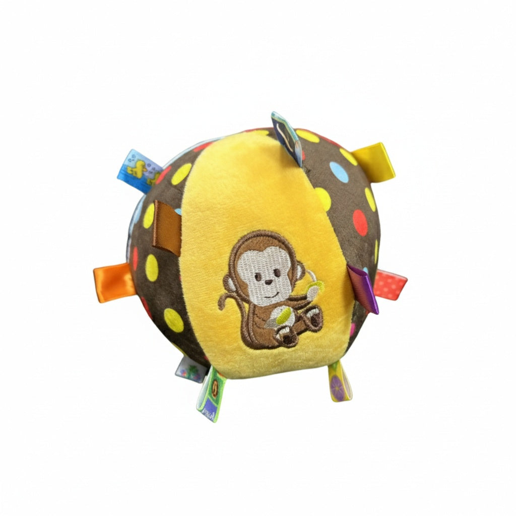 Soccer Ball Dog Toy with Bell - Plush Chew Ball for Boredom, Self-Play & Dental Health