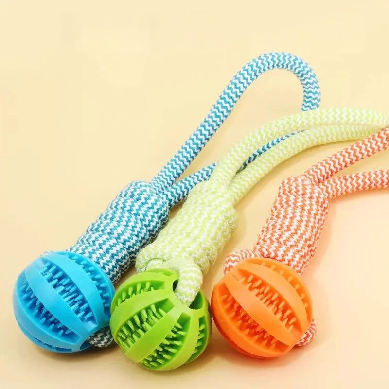 Woven Rope Food-Dispensing Pet Toy Ball