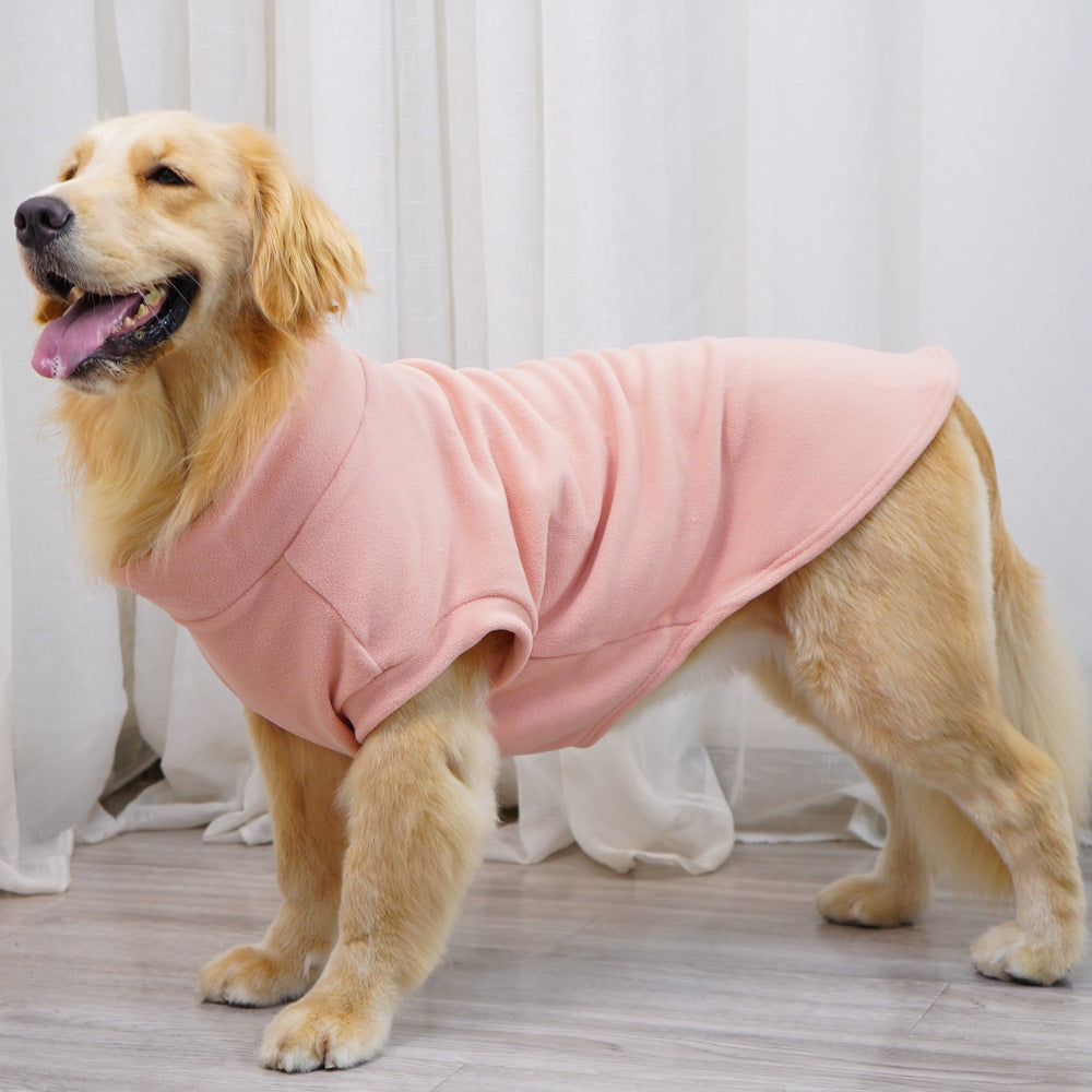 Large Dog Winter Vest -Sherpa Fleece Warm Coat for Golden Retrievers & Labs