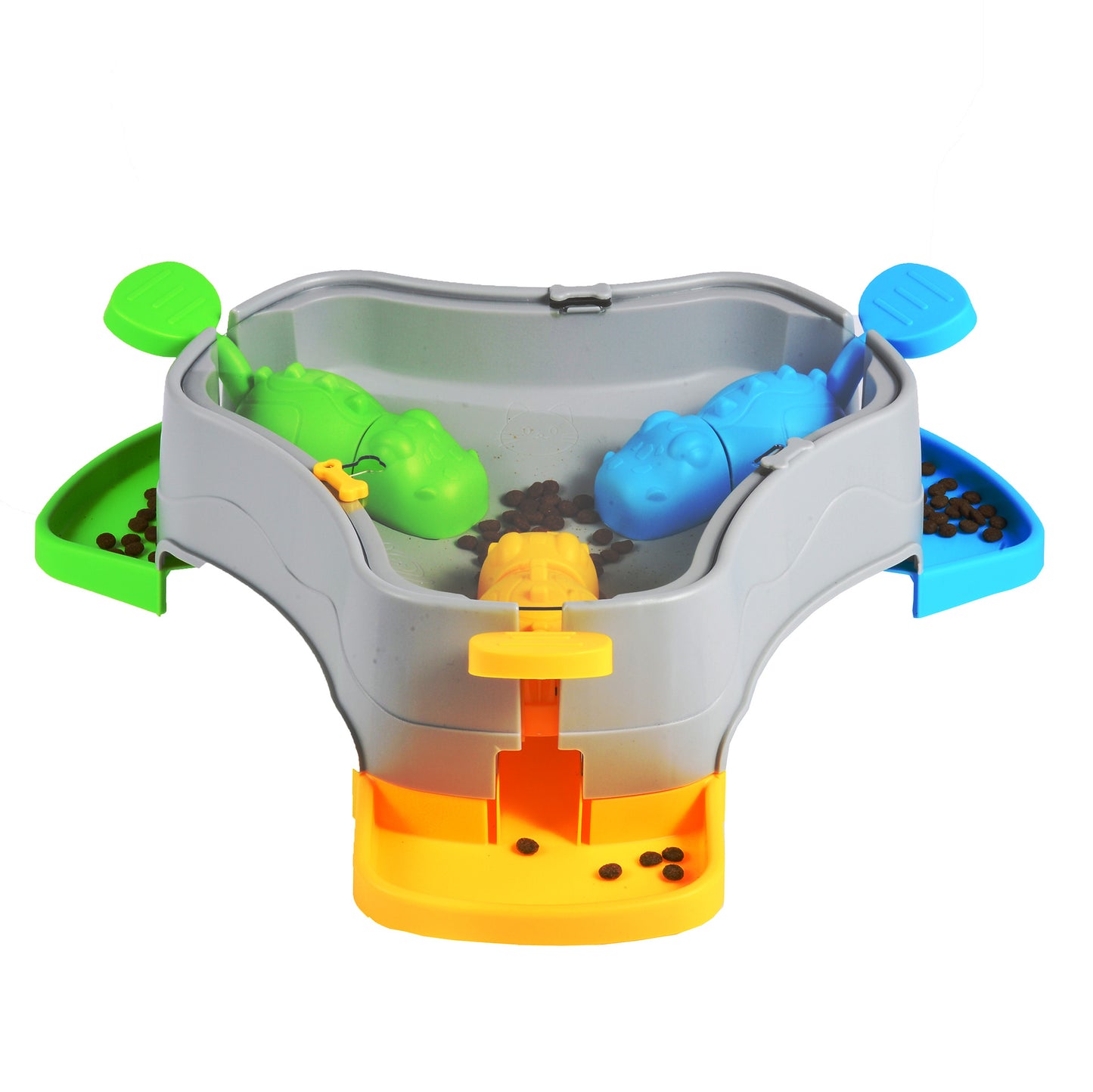 3-IN-1 Pet Interactive Feeder for Dogs & Cats, Press-to-Reward Puzzle Toy