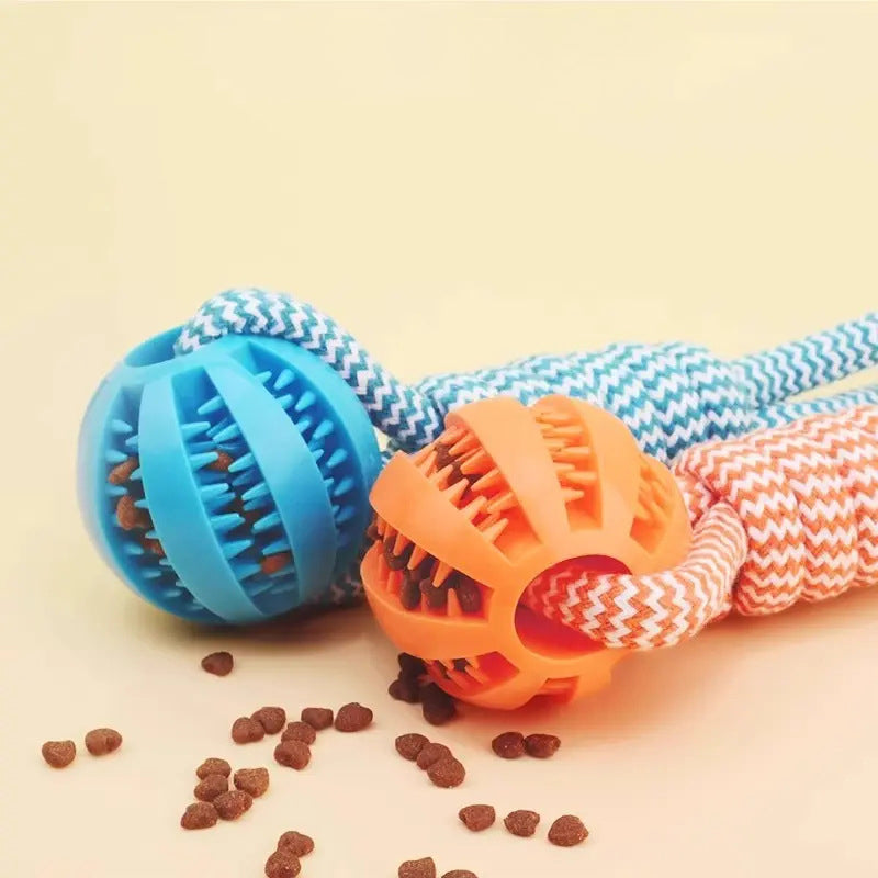 Woven Rope Food-Dispensing Pet Toy Ball