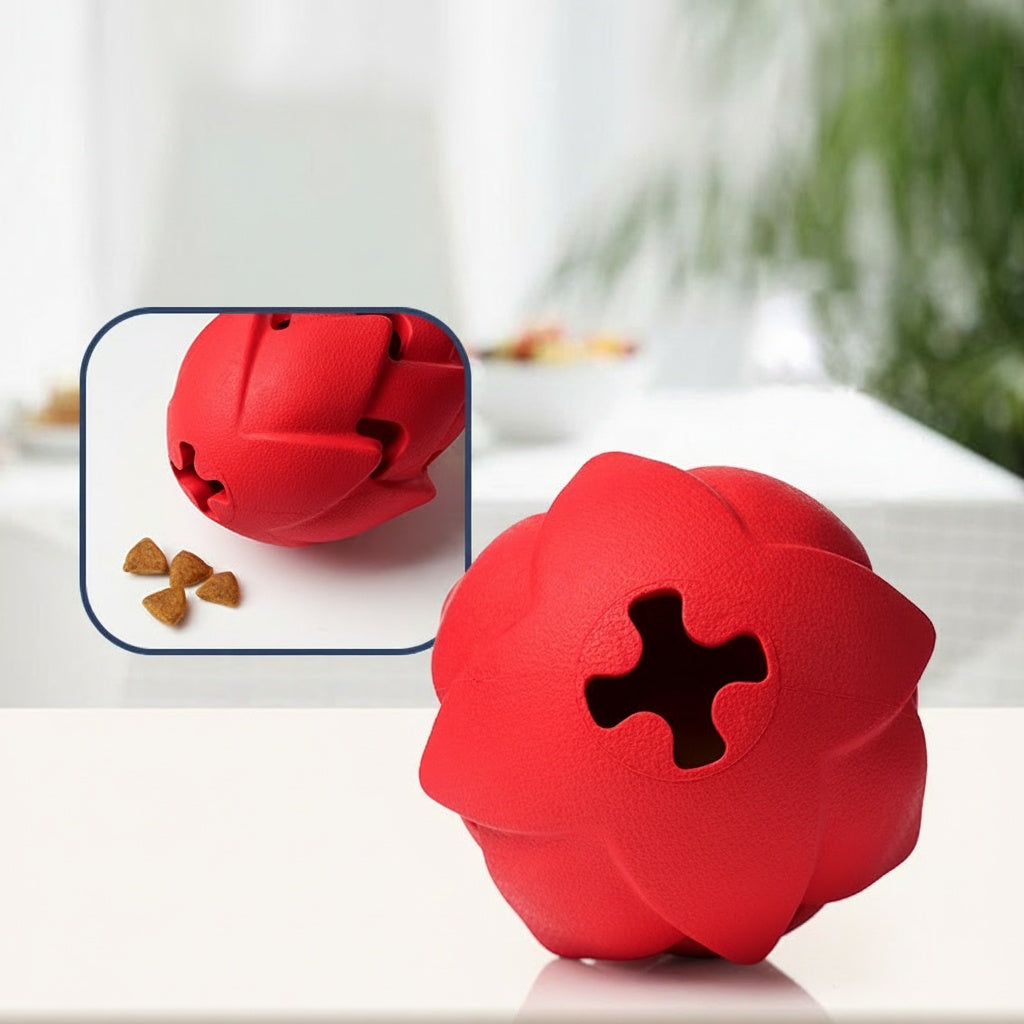 Pitaya Dragon Fruit Dog Chew Toy - Durable Rubber Treat Dispenser with Hiding Spots