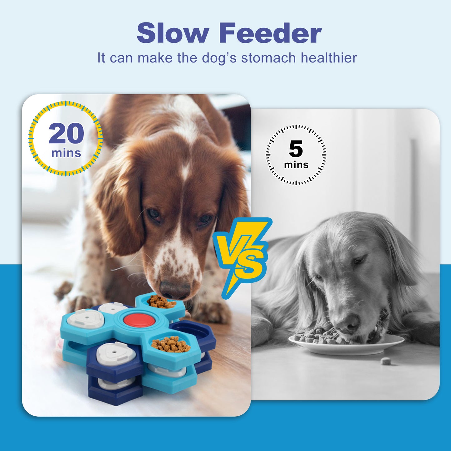 Rotating Puzzle Feeder - Multi-Layer Dog Slow Feeder & Mental Stimulation Toy