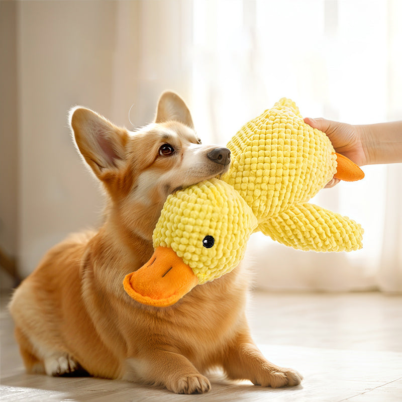 Duck-Shaped Squeaky Dog Toy