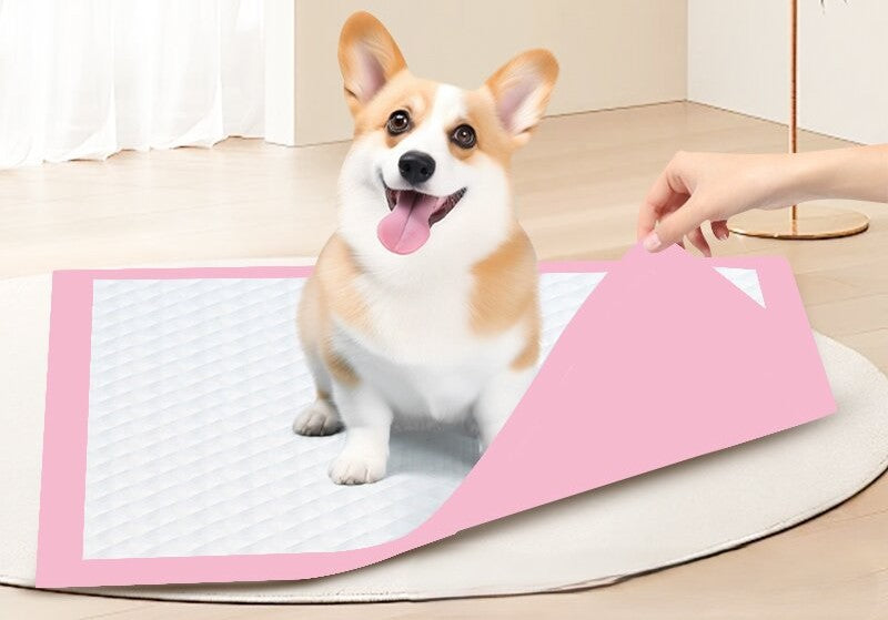 Super Absorbent & Leak-Proof Pink Heavy Duty Dog Potty Pads