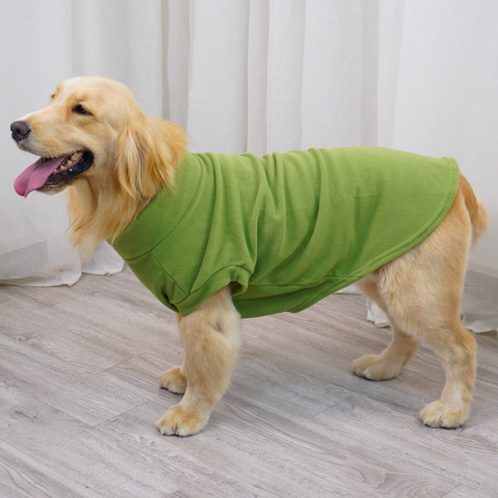 Large Dog Winter Vest -Sherpa Fleece Warm Coat for Golden Retrievers & Labs