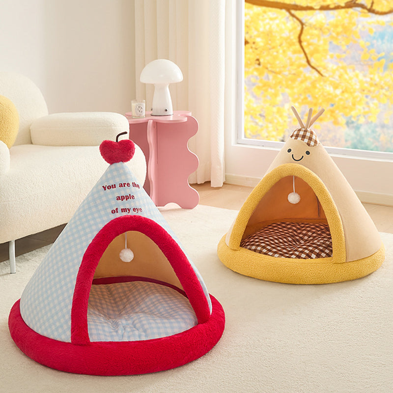 Cone-Style Pet Bed with Memory Foam