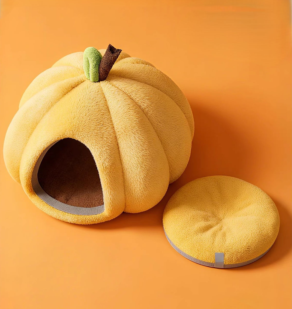 Semi-Enclosed Winter Pet Bed with Removable Cushion)