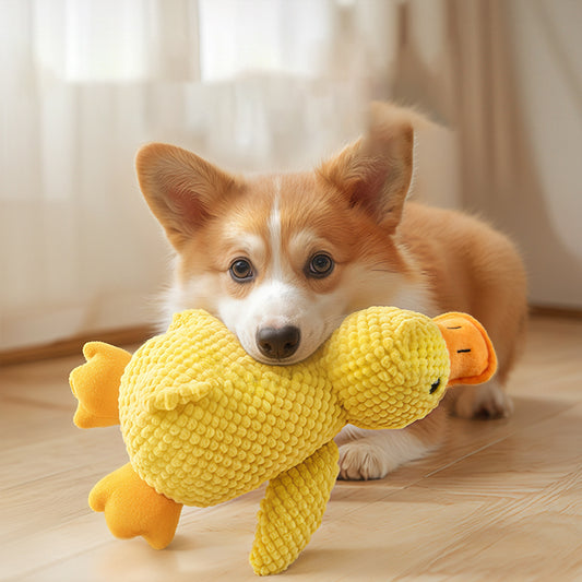Duck-Shaped Squeaky Dog Toy