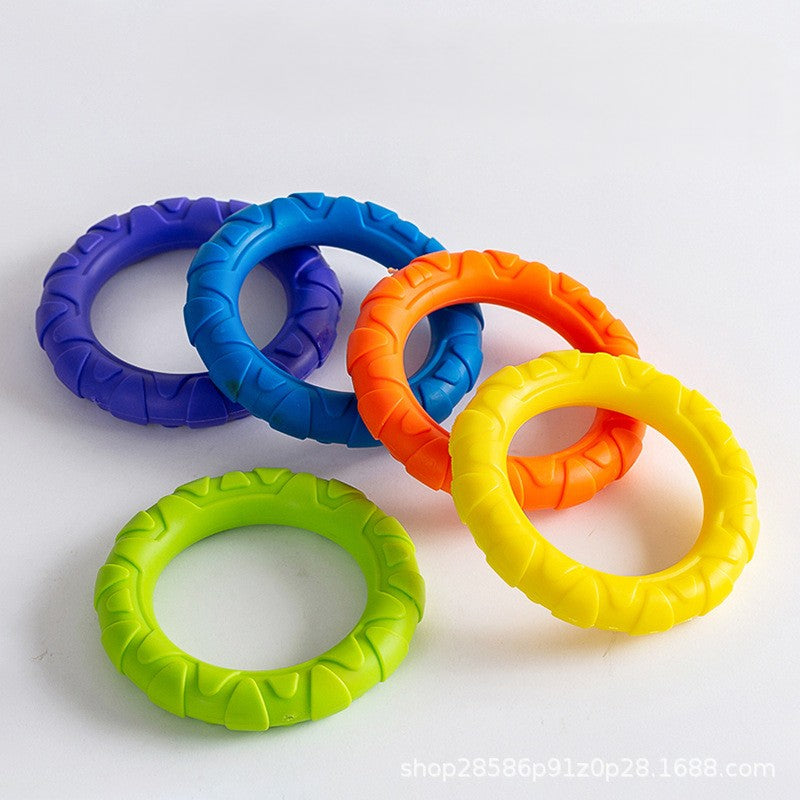 Triple Ring TPR Dog Chew Toy - Dental Cleaning, Boredom Relief for Dogs