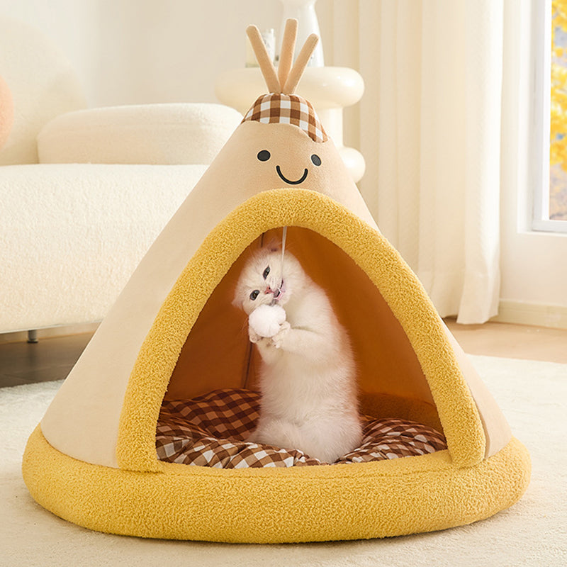 Cone-Style Pet Bed with Memory Foam
