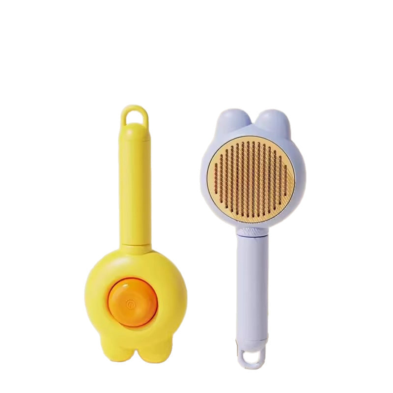 Professional Pet Grooming Brush - Massaging Undercoat Rake for Long-Haired Cats & Dogs
