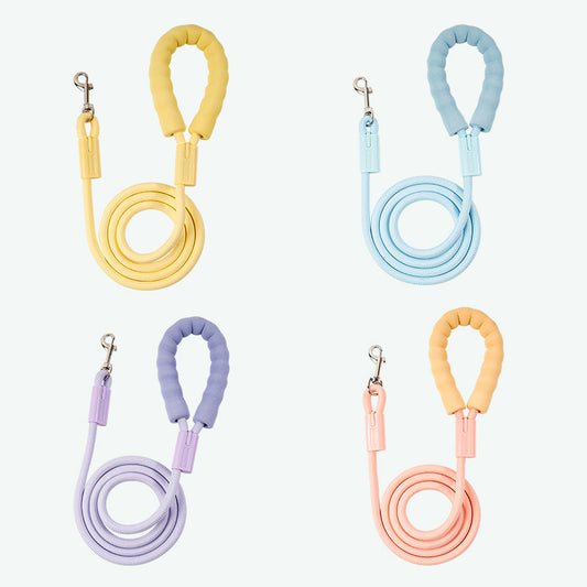 Dopamine Dog Leash - Colorful Reflective Nylon Rope Lead,  Strong & Comfortable for Walking, Jogging & Hiking