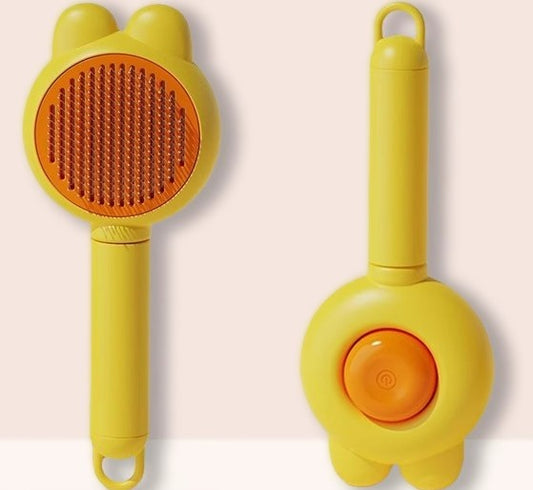 Professional Pet Grooming Brush - Massaging Undercoat Rake for Long-Haired Cats & Dogs