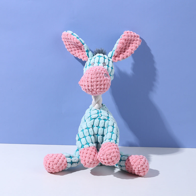 Silly Donkey Squeaky Plush Dog Toy