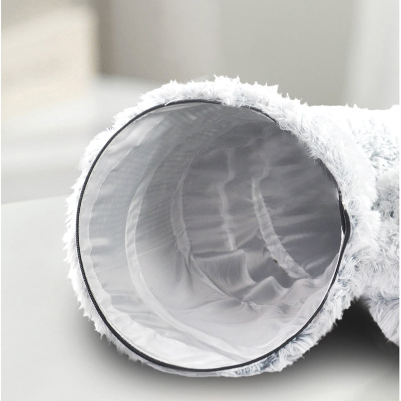 Plush Tunnel Cat Bed