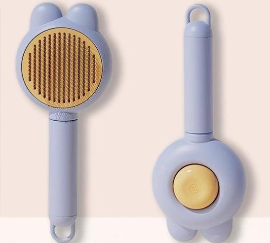 Professional Pet Grooming Brush - Massaging Undercoat Rake for Long-Haired Cats & Dogs