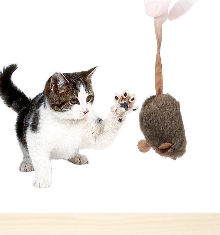 Interactive Touch-Activated Squeaky Mouse Cat Toy