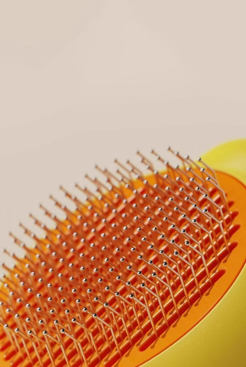 Professional Pet Grooming Brush - Massaging Undercoat Rake for Long-Haired Cats & Dogs