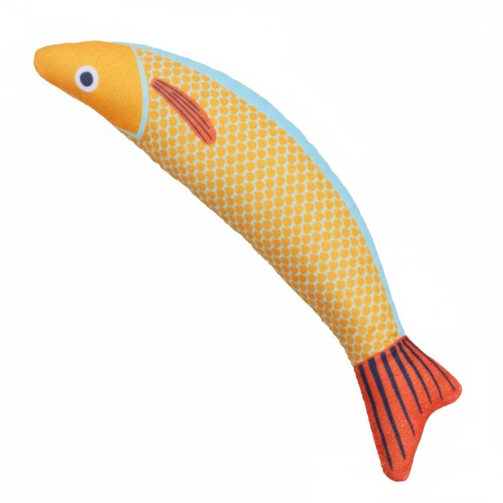 Realistic Catnip Fish Toy - Saury Shape, Durable Kicker for Boredom & Play