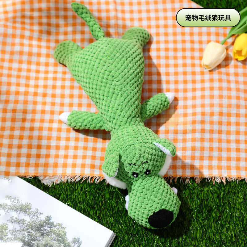 New Animal Squeaky Plush Dog Toys - Crinkle & Chew Resistant for Puppy Teething