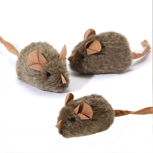 Interactive Touch-Activated Squeaky Mouse Cat Toy