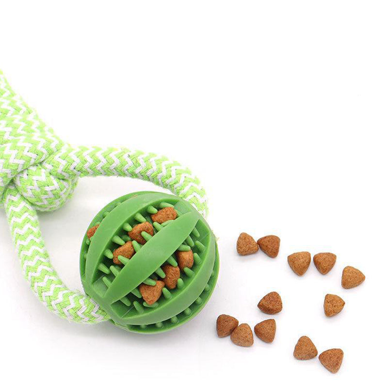 Woven Rope Food-Dispensing Pet Toy Ball