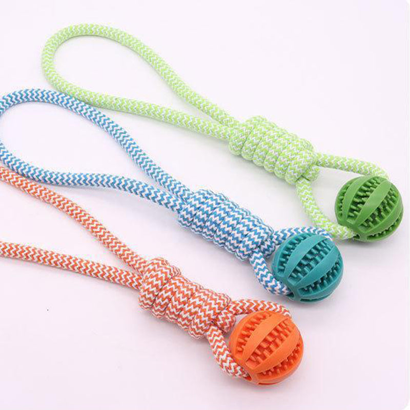 Woven Rope Food-Dispensing Pet Toy Ball