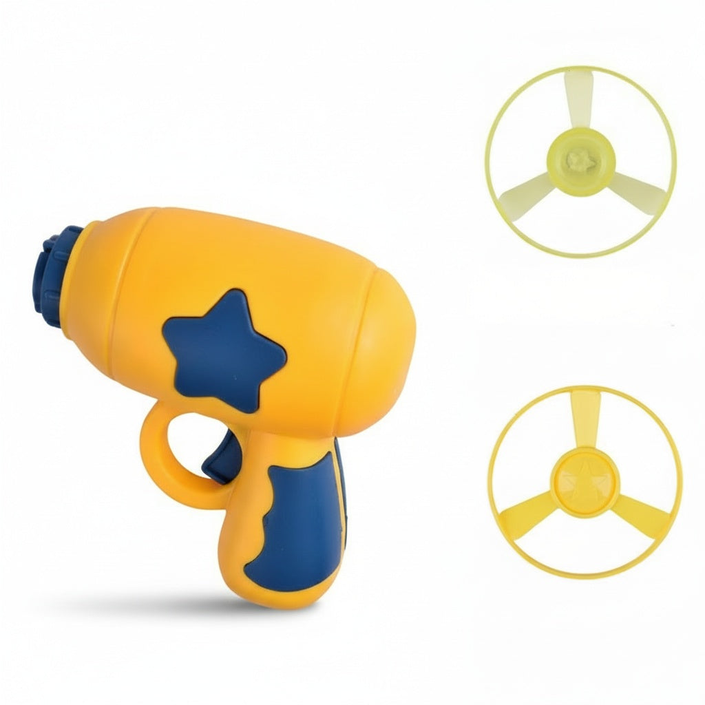 Cat Toy Gun with Flying Disks - Auto-Launch Spinner for High-Energy Cats